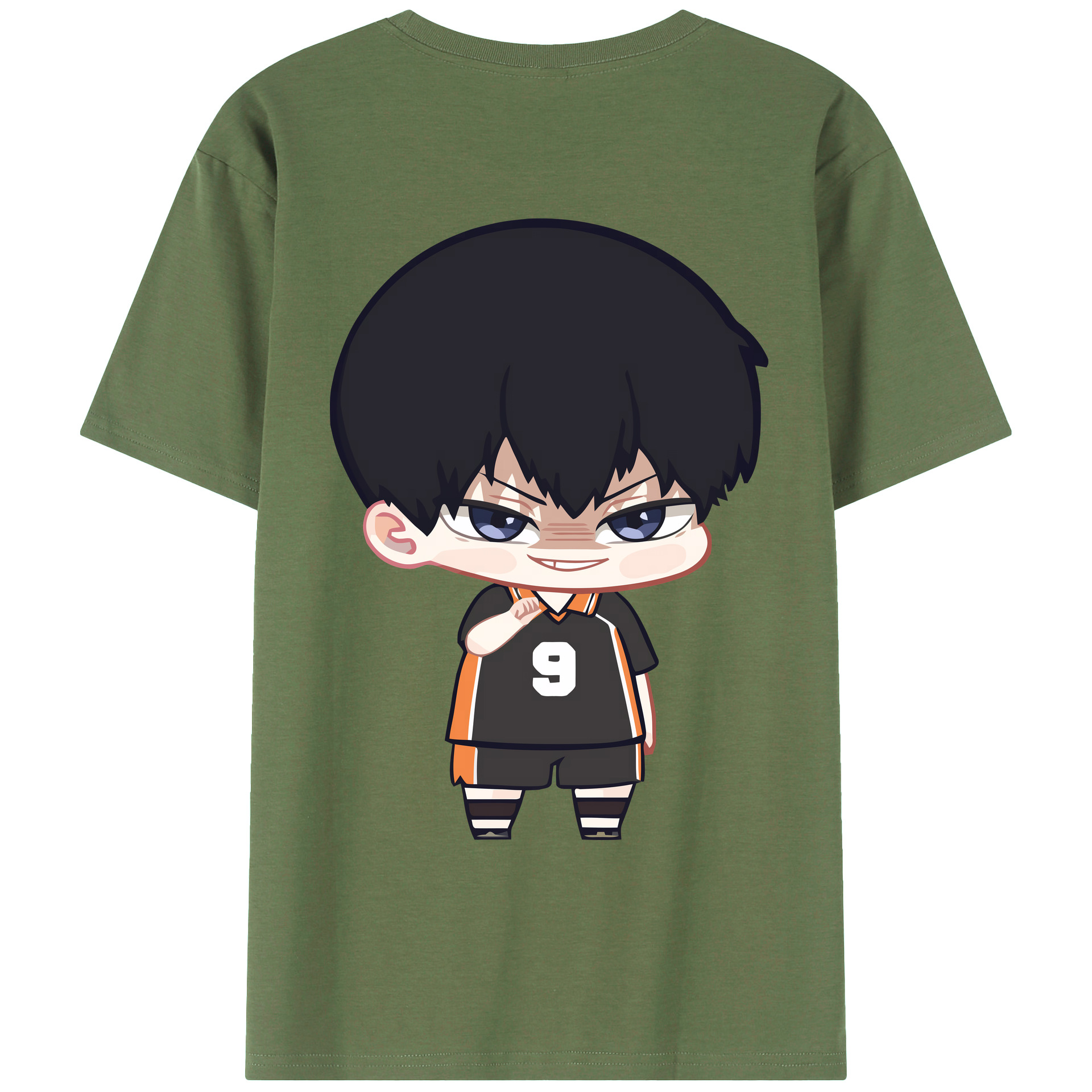 （画像用） ハイキュー!! Haikyu!! 綿100％ メンズ半袖Tシャツ（バックプリント） 通気性